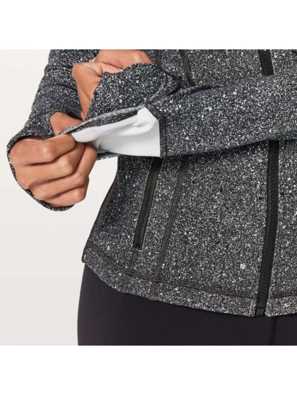 Lululemon Define Jacket Luminesce Splatter White Black